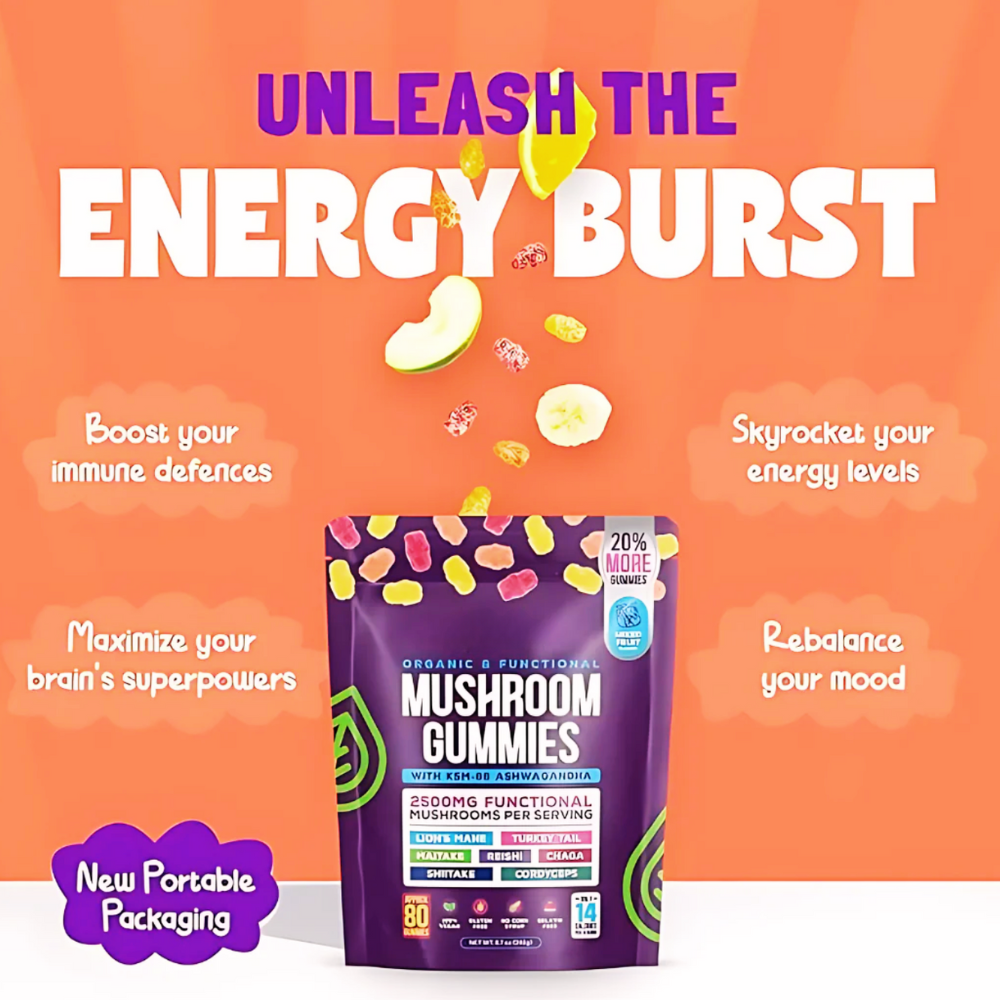 Mushroom Gummies Focus + Energy + Calm